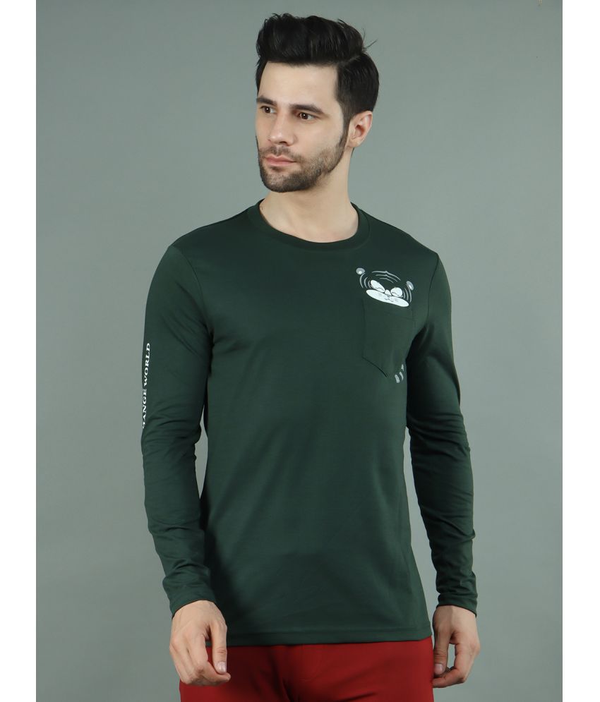     			NEXGEN  CLUB - Green Cotton Blend Regular Fit Men's T-Shirt ( Pack of 1 )