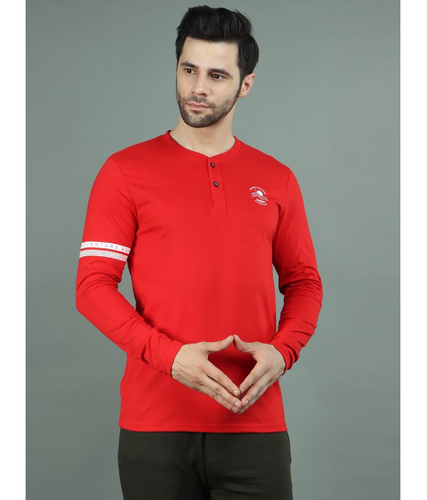     			NEXGEN  CLUB - Red Cotton Blend Regular Fit Men's T-Shirt ( Pack of 1 )
