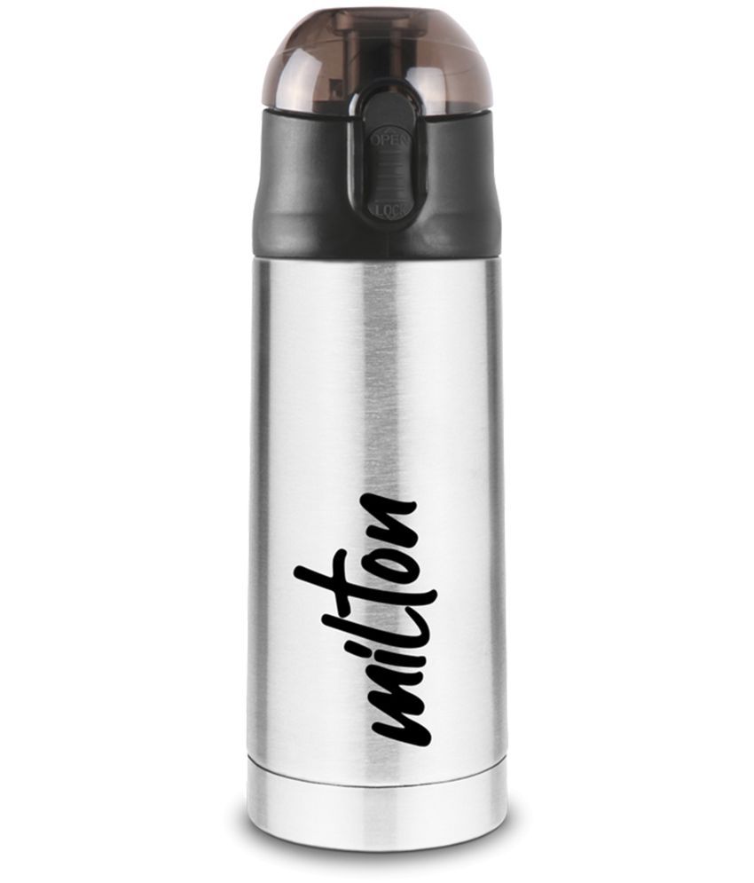     			Milton New Crown 600 Thermosteel Hot or Cold Water Bottle, 500 ml, Silver
