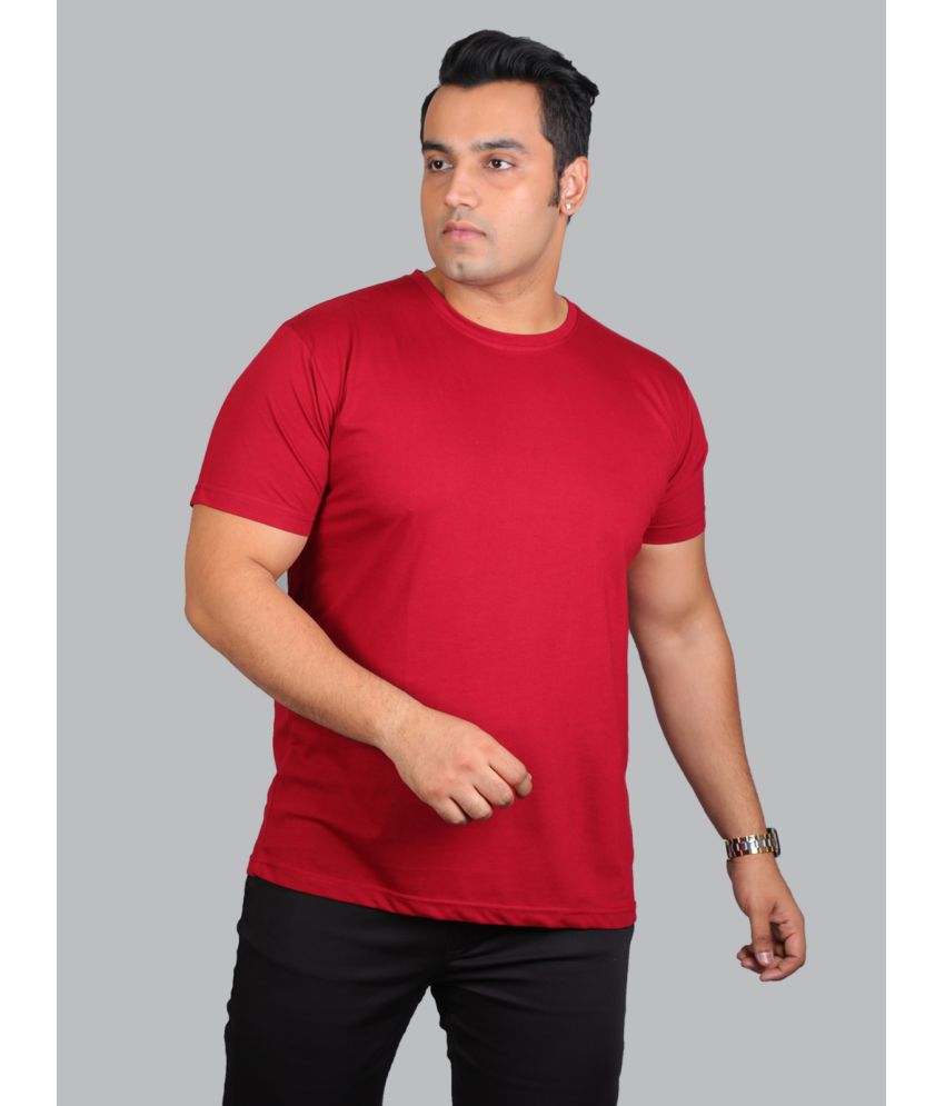     			Xmex - Maroon Cotton Blend Regular Fit Men's T-Shirt ( Pack of 1 )