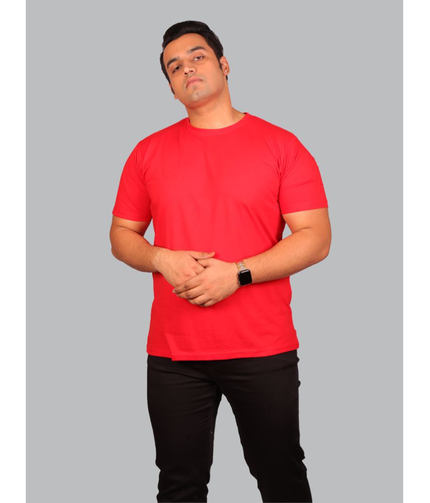     			Xmex - Red Cotton Blend Regular Fit Men's T-Shirt ( Pack of 1 )