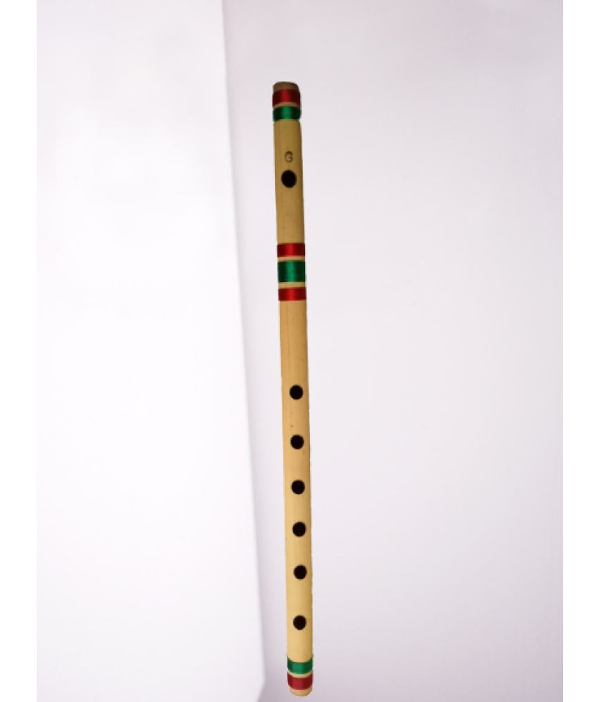 G Scale Middle Size Beginners Bamboo Flute 17 inch 45 Cm Length With