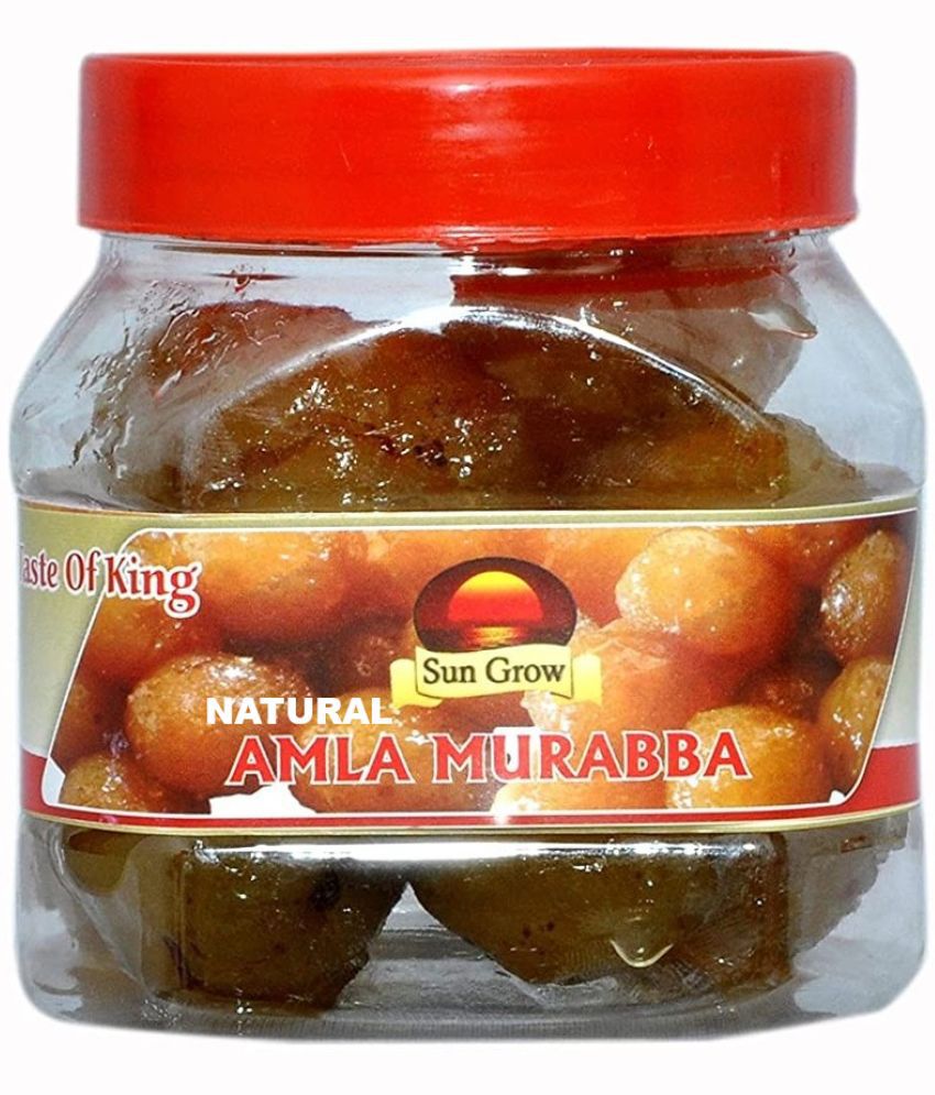     			Sun Grow Homemade Organic Natural Amla Murabba Ingredient:, Fenugreek, Clove, Elam, Crystals, Honey Pickle 500 g