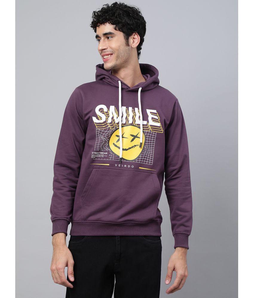     			Veirdo - Purple Fleece Regular Fit Men's Sweatshirt ( Pack of 1 )
