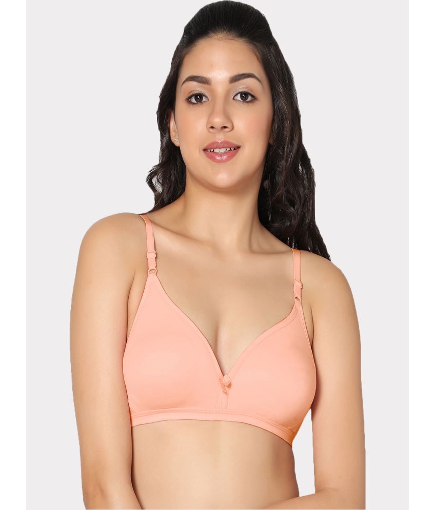     			IN CARE LINGERIE - Peach Cotton Lightly Padded Women's T-Shirt Bra ( Pack of 1 )