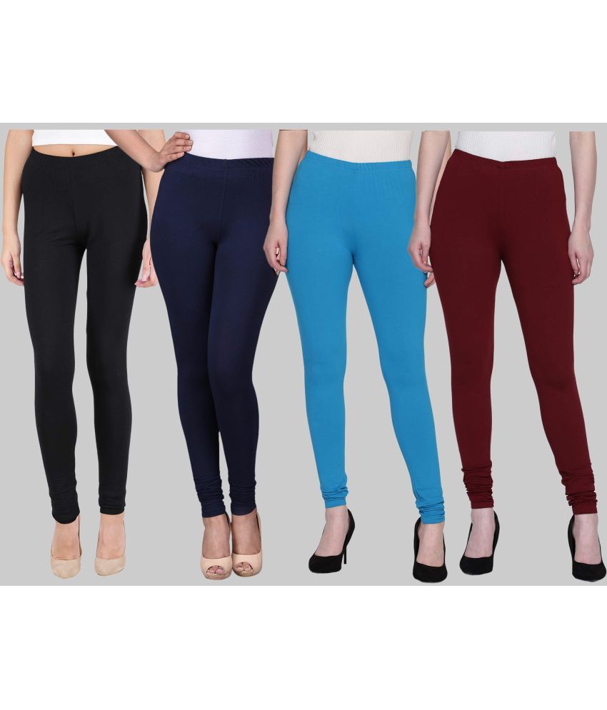     			FnMe - Multicolor Cotton Women's Leggings ( Pack of 4 )