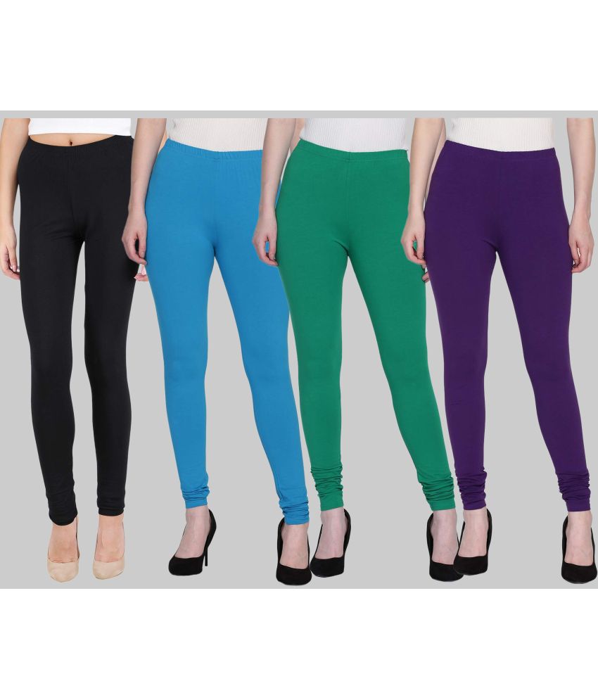     			FnMe - Multicolor Cotton Women's Leggings ( Pack of 4 )