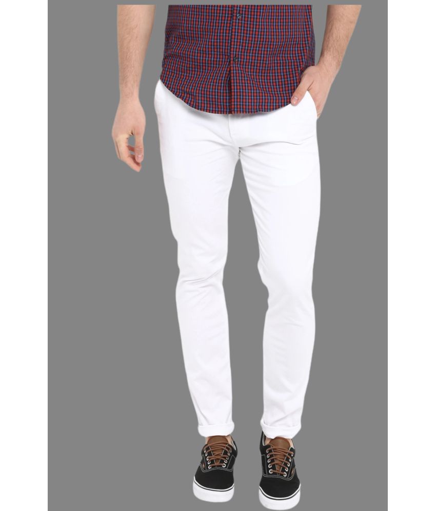     			HALOGEN White Regular Chinos ( Pack of 1 )