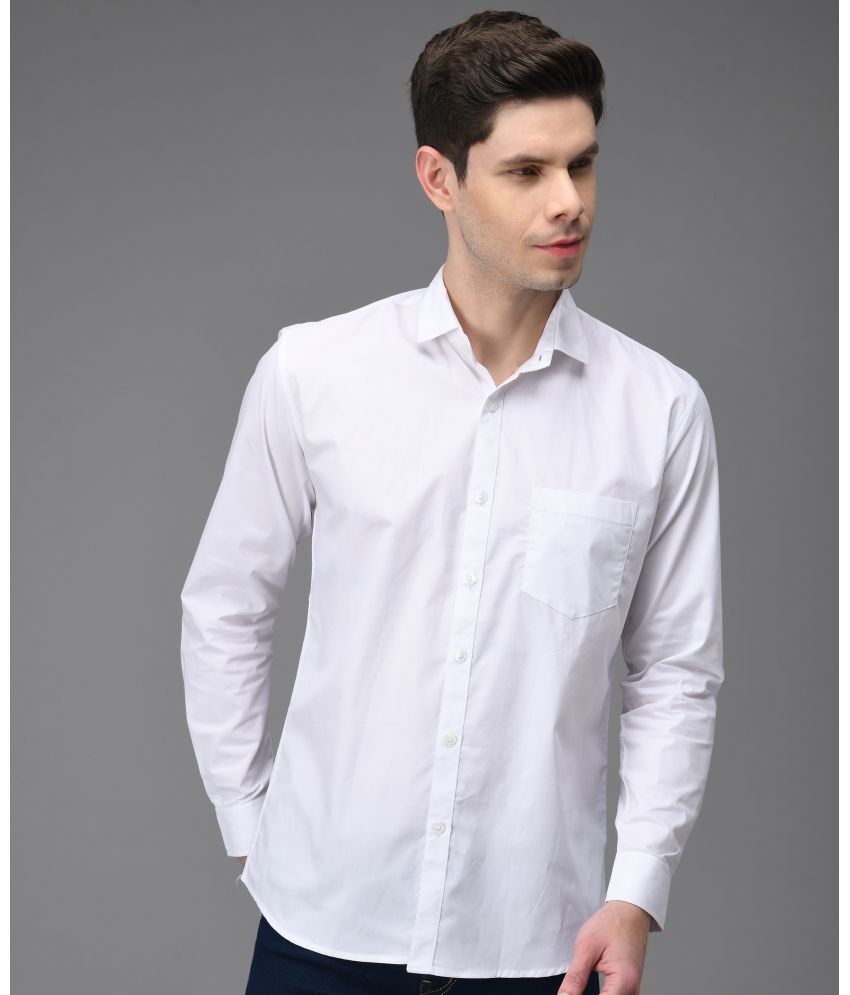     			KIBIT - White 100% Cotton Slim Fit Men's Casual Shirt ( Pack of 1 )