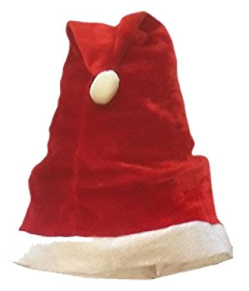    			Kaku Fancy Dresses Santa Clause Cap | Santa Hat | Santa Hat for Kids | Red Christmas Caps 1pcs -Red, Free Size, for Boys & Girls