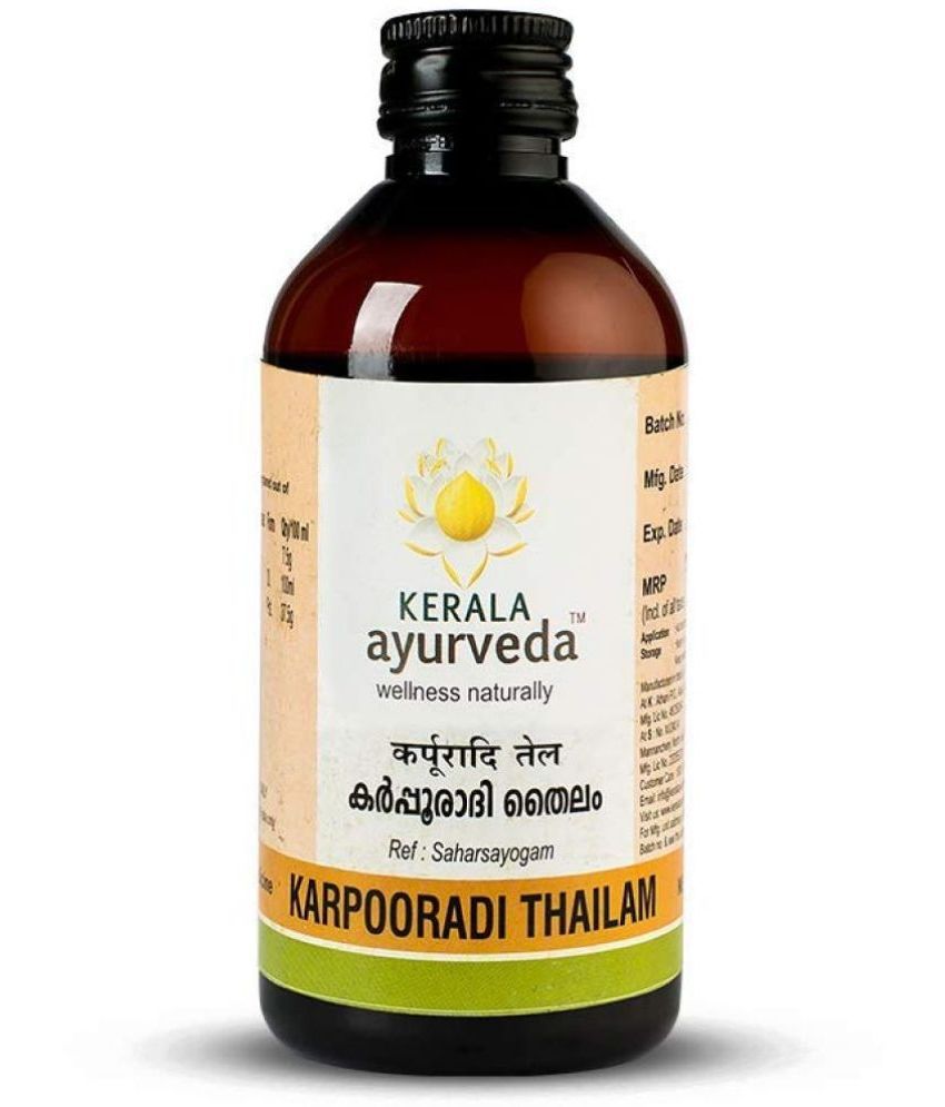 Kerala Ayurveda Karpooradi Thailam 200ml, Chest Rubbing Oil, Herbal Oil for Cough & Cold, For Easy Breathing, Natural Congestion Relief