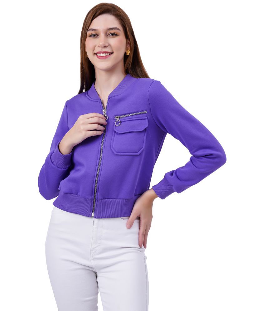     			NUEVOSDAMAS "-" Fleece Purple Jackets Pack of 1