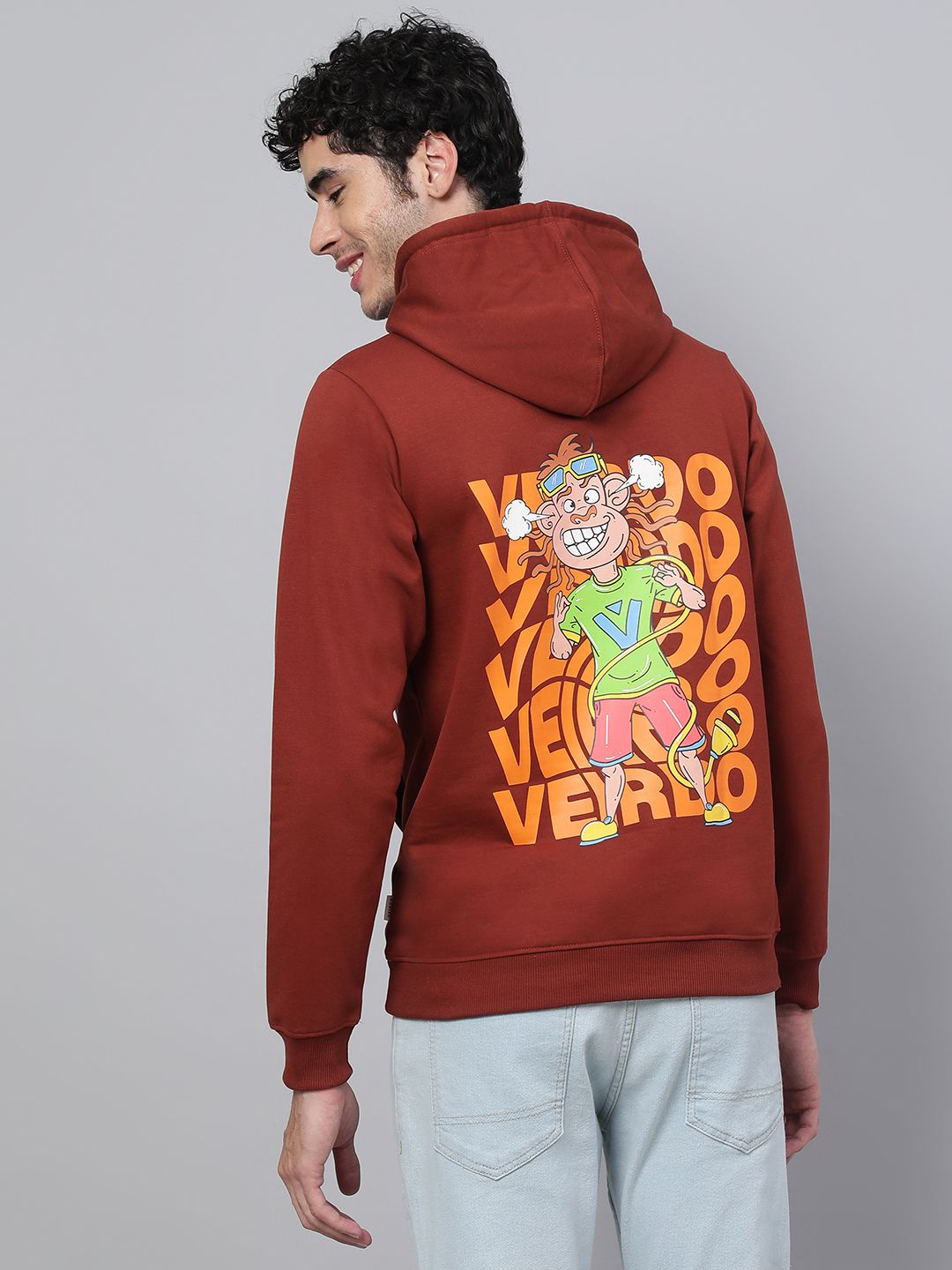     			Veirdo - Rust Fleece Regular Fit Men's Sweatshirt ( Pack of 1 )