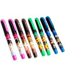 Srpc Set Of 8 Bikshu Anime Edition Cartridge System Fountain Pens For Kids School Children