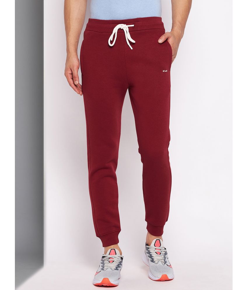     			98 Degree North - Wine Cotton Blend Men's Joggers ( Pack of 1 )