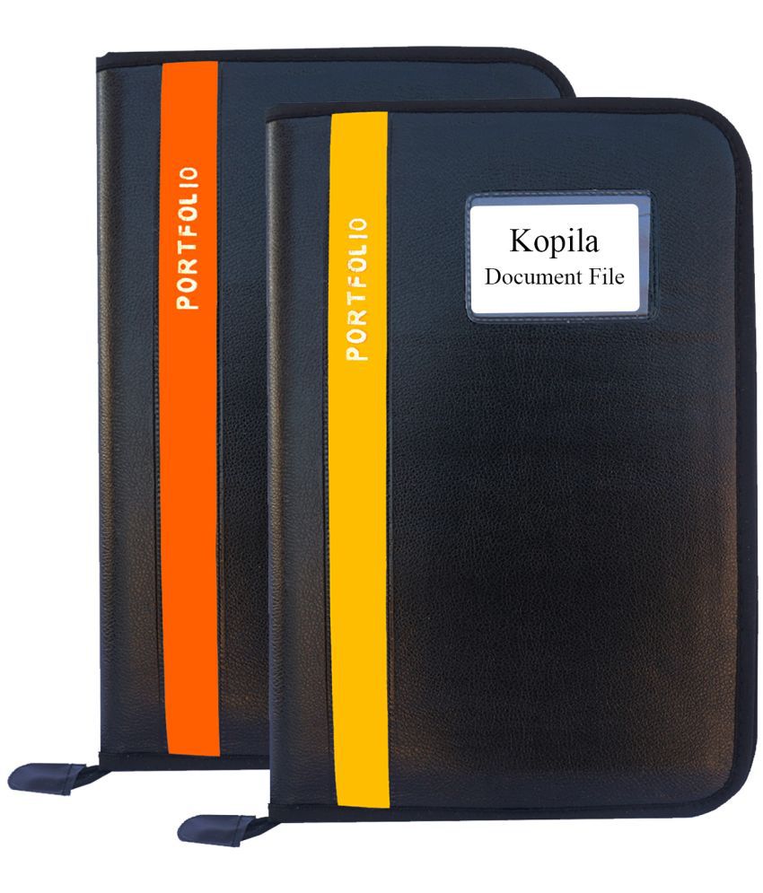     			Kopila - Mixed color Zip Folder ( Pack of 2 )