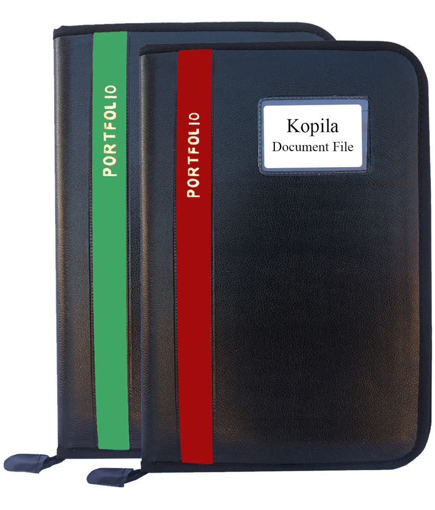     			Kopila - Mixed color Zip Folder ( Pack of 2 )