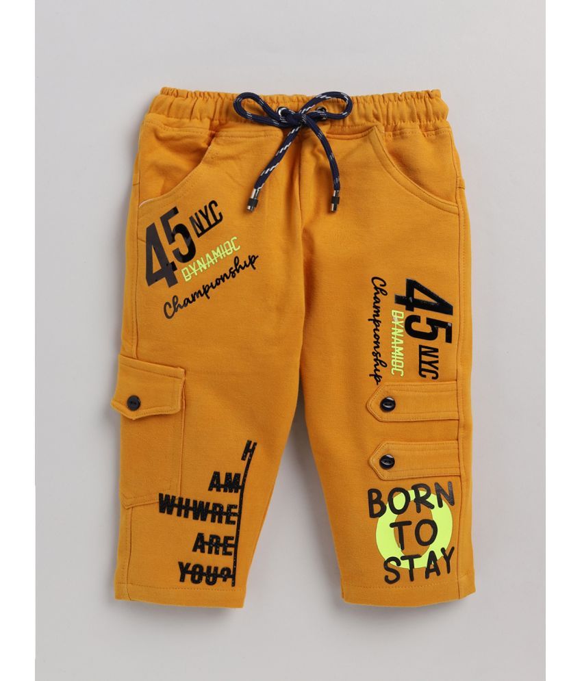     			Nottie planet - Mustard Cotton Boys Trackpant ( Pack of 1 )