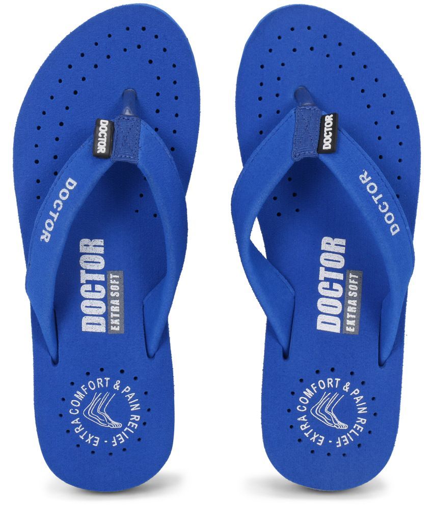     			DOCTOR EXTRA SOFT - Blue Women's Thong Flip Flop