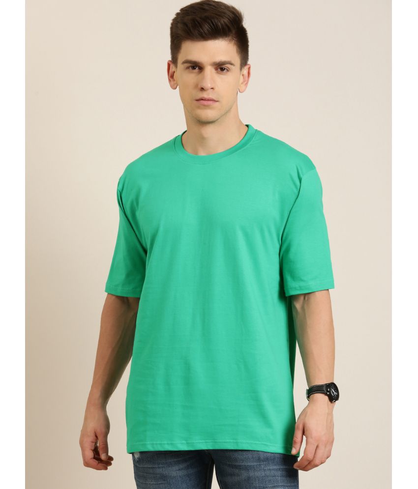     			Difference of Opinion - Green 100% Cotton Oversized Fit Men's T-Shirt ( Pack of 1 )