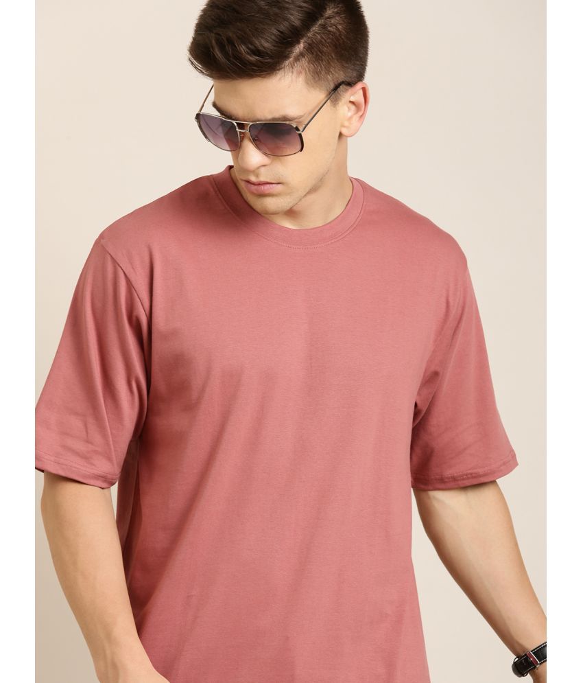     			Difference of Opinion - Pink 100% Cotton Oversized Fit Men's T-Shirt ( Pack of 1 )