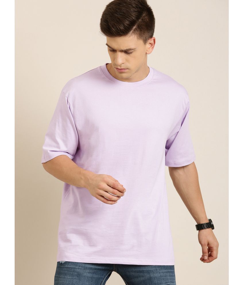     			Dillinger - Lavender 100% Cotton Oversized Fit Men's T-Shirt ( Pack of 1 )