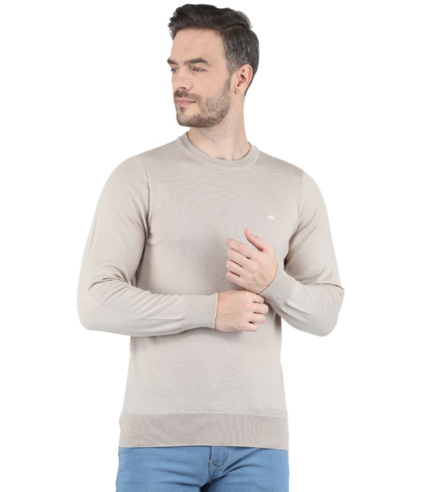     			Monte Carlo - Beige Woollen Men's Pullover Sweater ( Pack of 1 )