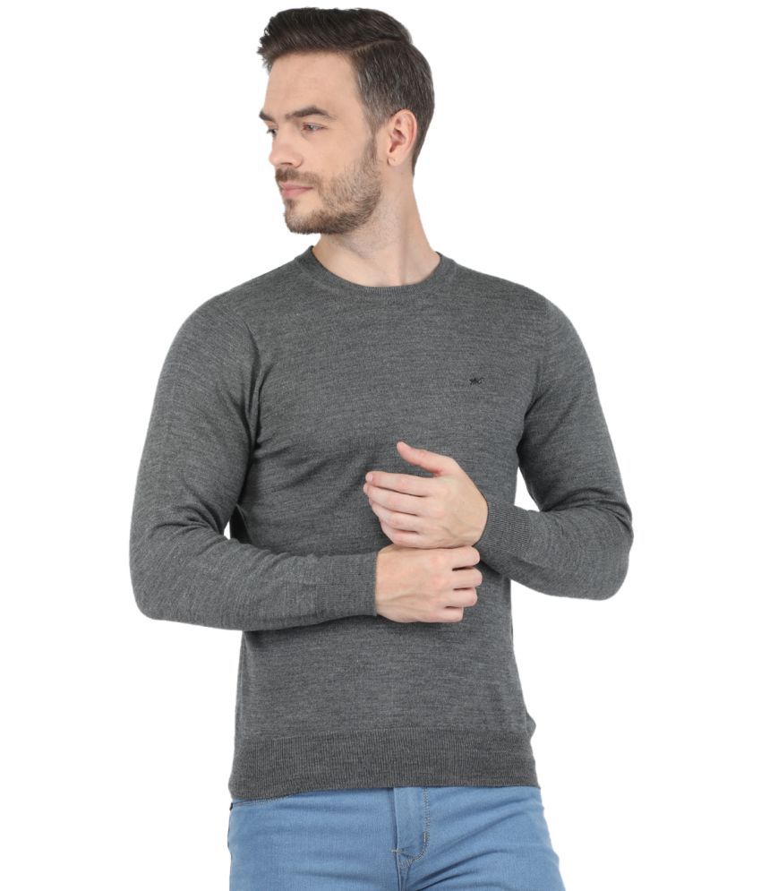     			Monte Carlo - Grey Woollen Men's Pullover Sweater ( Pack of 1 )