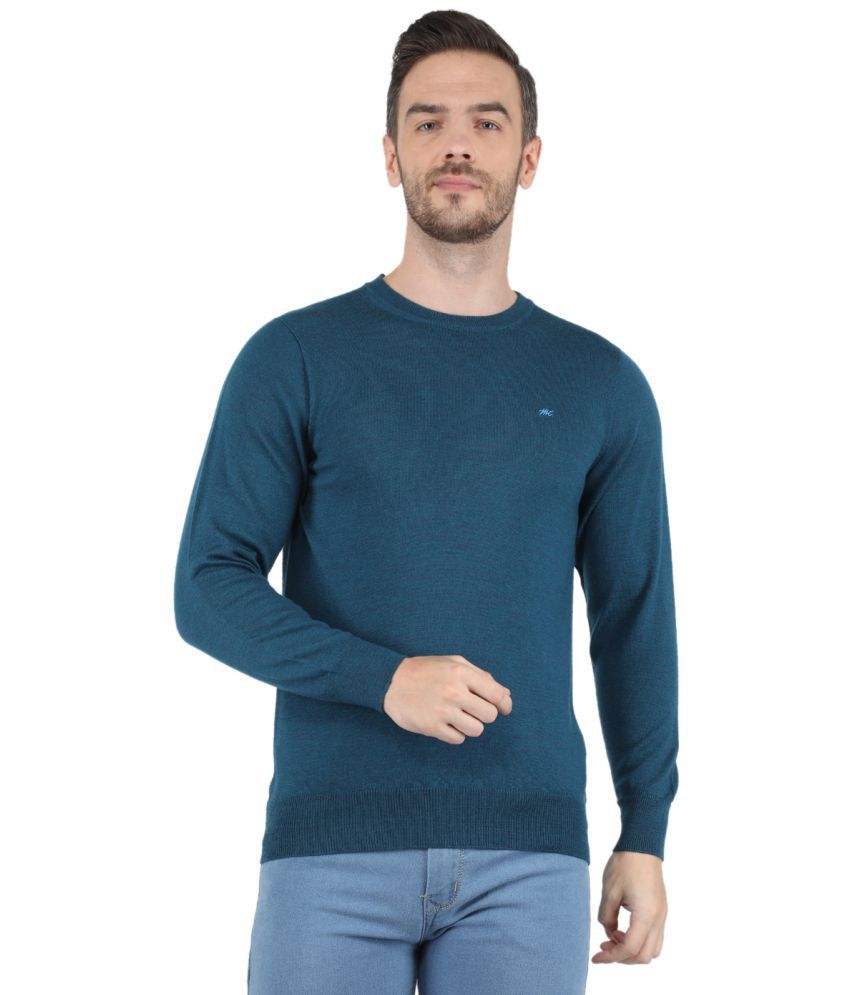     			Monte Carlo - Teal Woollen Men's Pullover Sweater ( Pack of 1 )