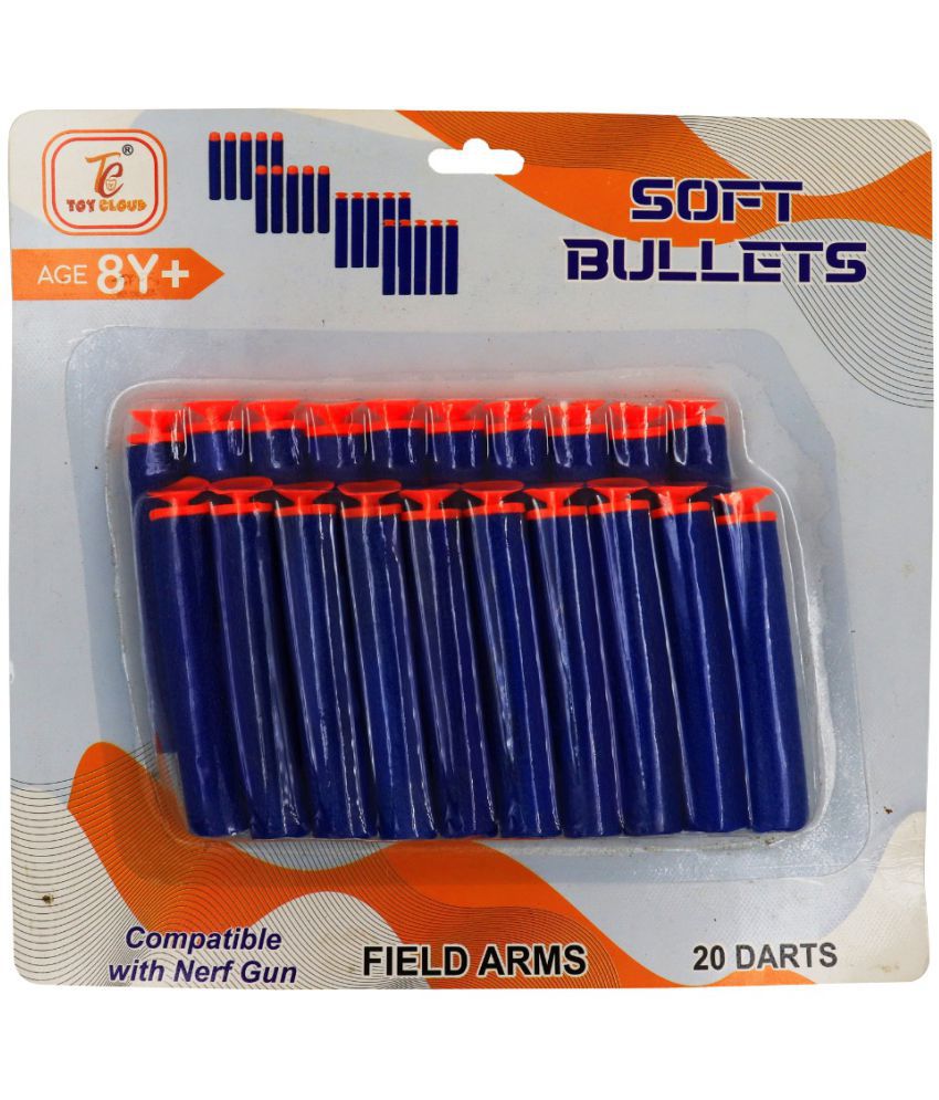     			Toy Cloud 20 Pcs Soft Foam Dart Bullets for Hot Fire Nerf Gun Refill Pack Darts & Bullets