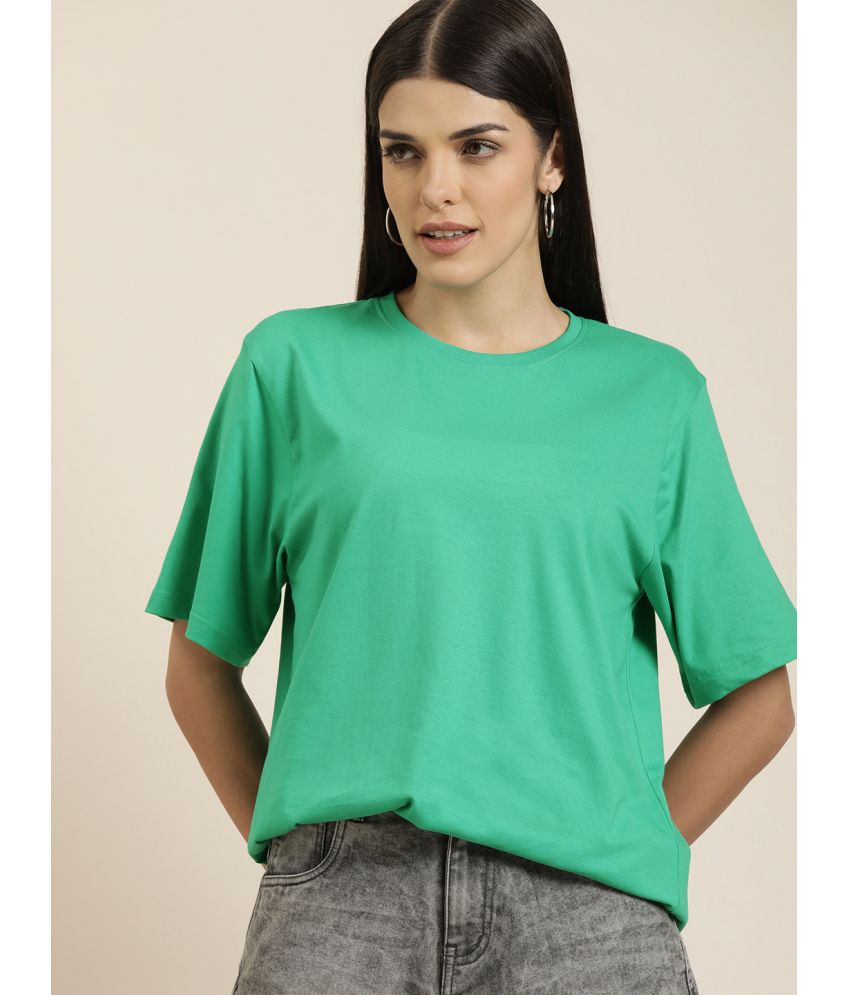     			Dillinger - Green Cotton Loose Fit Women's T-Shirt ( Pack of 1 )