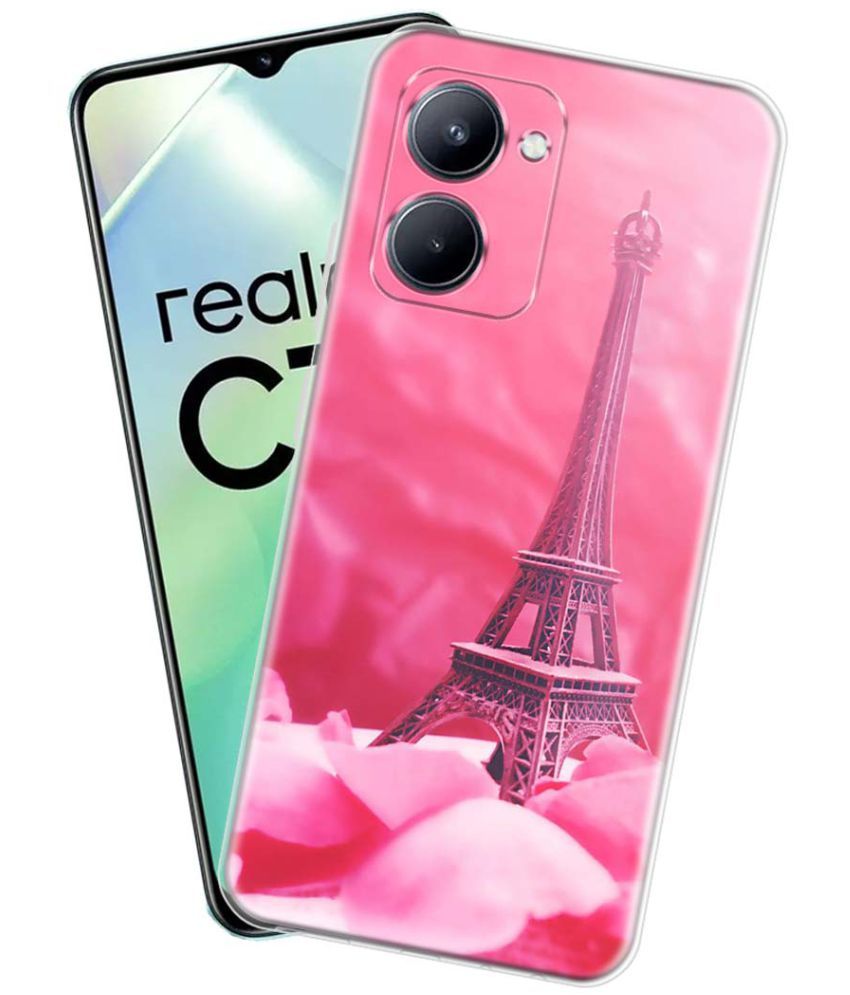     			NBOX - Multicolor Silicon Printed Back Cover Compatible For Realme C33 ( Pack of 1 )