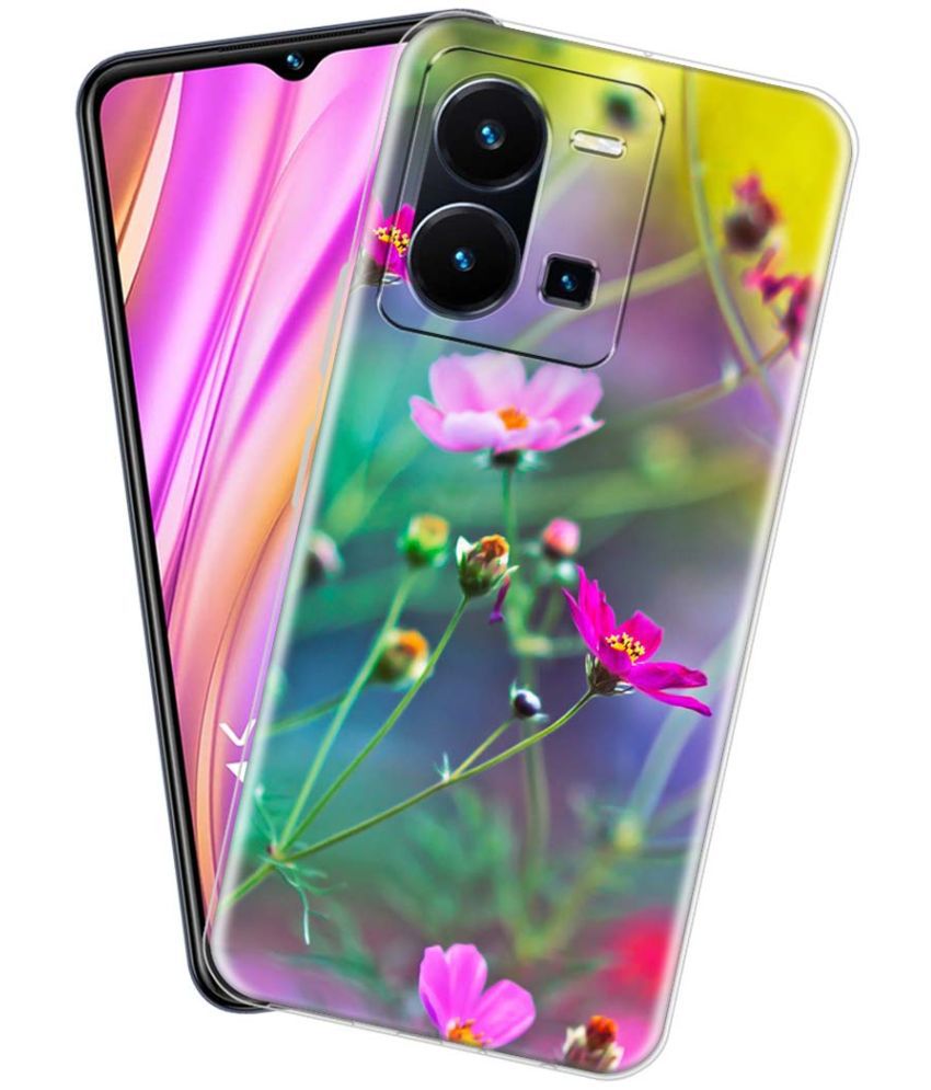     			NBOX - Multicolor Silicon Printed Back Cover Compatible For Vivo Y35 ( Pack of 1 )
