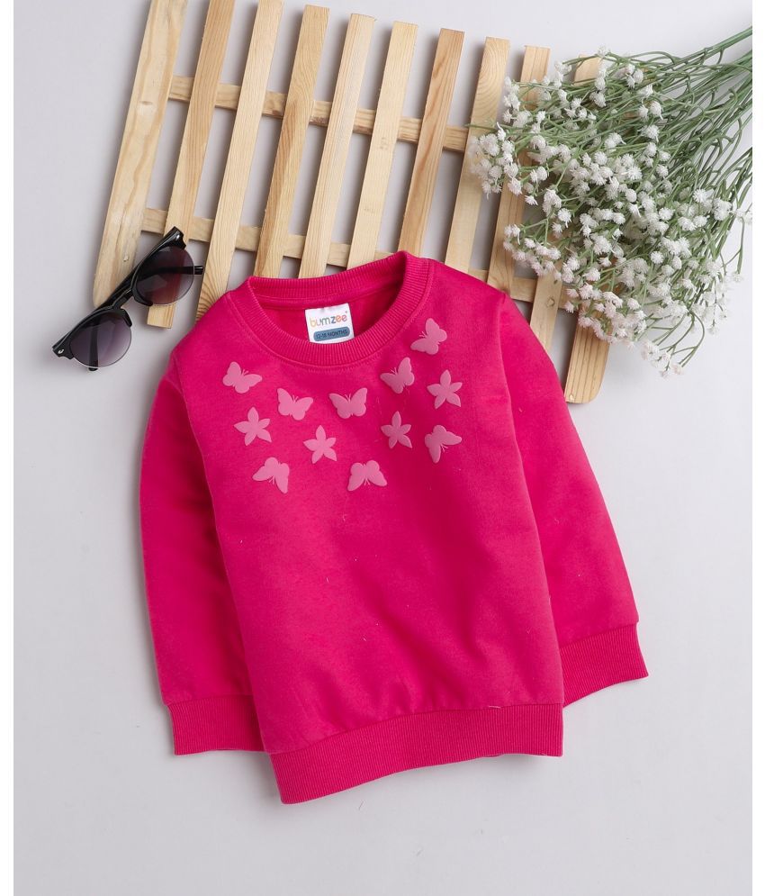     			BUMZEE Pink Girls Full Sleeves Sweatshirt Age - 12-18 Months