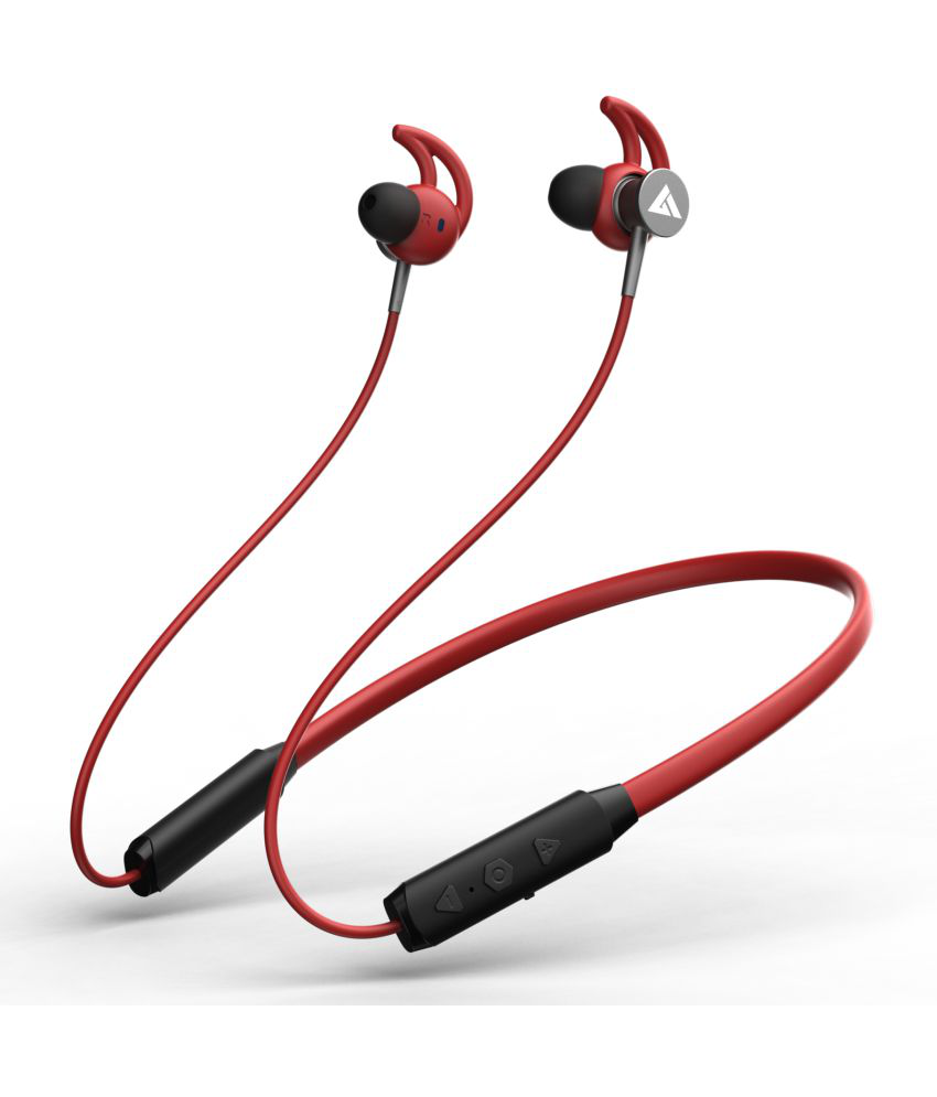 Boult Audio ProBass EQCharge In Ear Bluetooth Neckband 40 Hours Playback IPX5(Splash & Sweat Proof) Powerfull bass,Fast charging -Bluetooth V 5.2 Red
