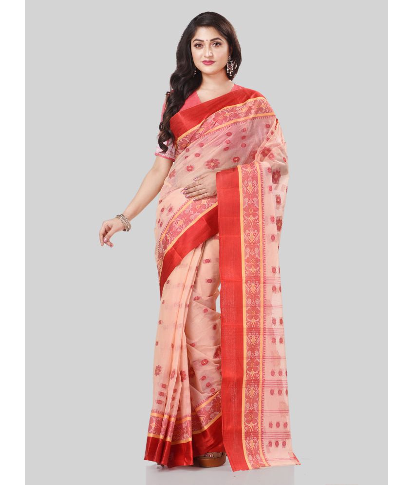 Desh Bidesh - Multicolour Cotton Saree Without Blouse Piece ( Pack of 1 )