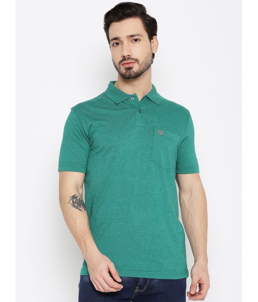     			Duke Pack of 1 Cotton Blend Regular Fit Solid Half Sleeves Men's Polo T Shirt ( Green )