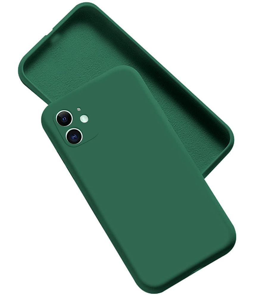     			Kosher Traders - Green Silicon Shock Proof Case Compatible For Apple Iphone 12 ( Pack of 1 )