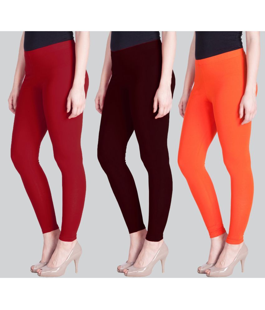     			LYRA - Multicolor Cotton Women's Leggings ( Pack of 3 )