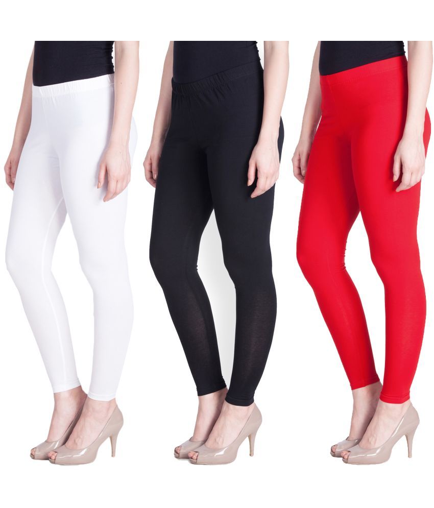     			LYRA - Multicolor Cotton Women's Leggings ( Pack of 3 )