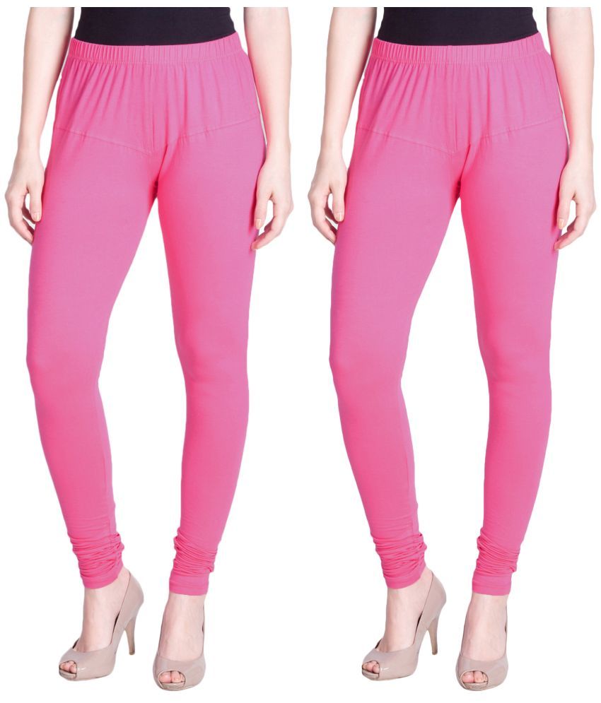     			LYRA - Pink Cotton Women's Leggings ( Pack of 2 )