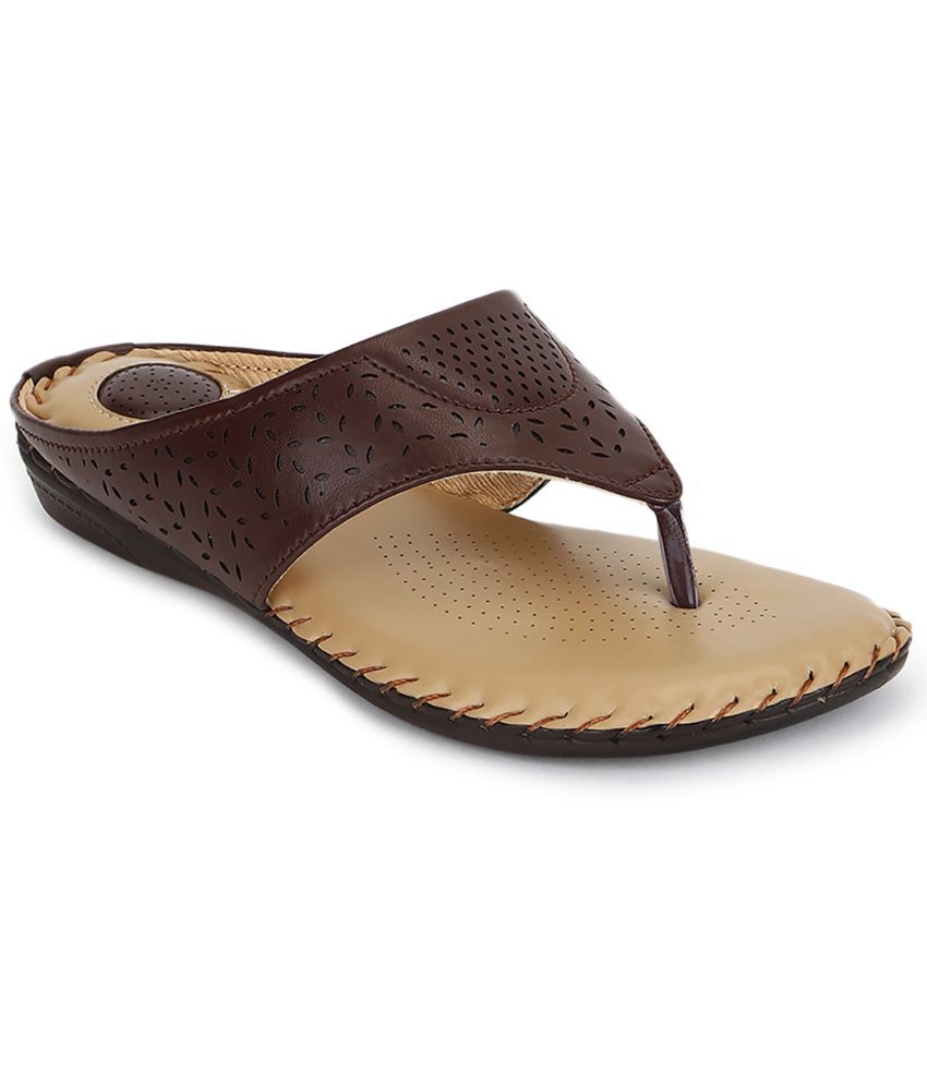     			ORTHO JOY - Coffee Women's Flats