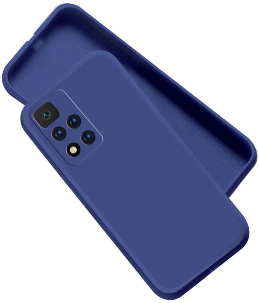     			Artistque - Blue Silicon Silicon Soft cases Compatible For Xiaomi 11i HyperCharge 5G ( Pack of 1 )