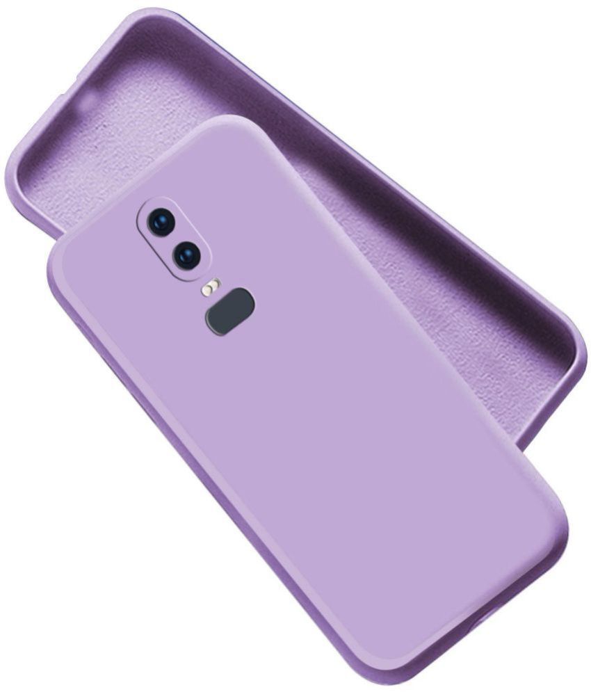     			Artistque - Purple Silicon Silicon Soft cases Compatible For OnePlus 6 ( Pack of 1 )
