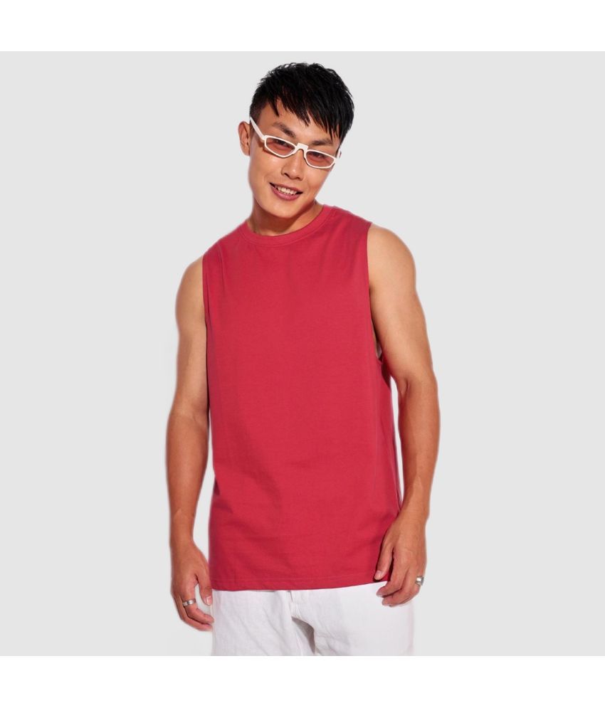     			Bewakoof Cotton Men's Vest ( Red )