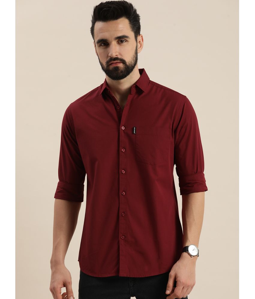     			Dillinger - Maroon 100% Cotton Slim Fit Men's Casual Shirt ( Pack of 1 )