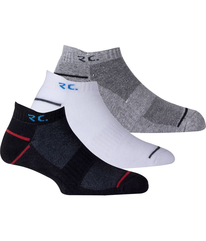     			RC. ROYAL CLASS - Cotton Men's Self Design Black Ankle Length Socks ( Pack of 3 )