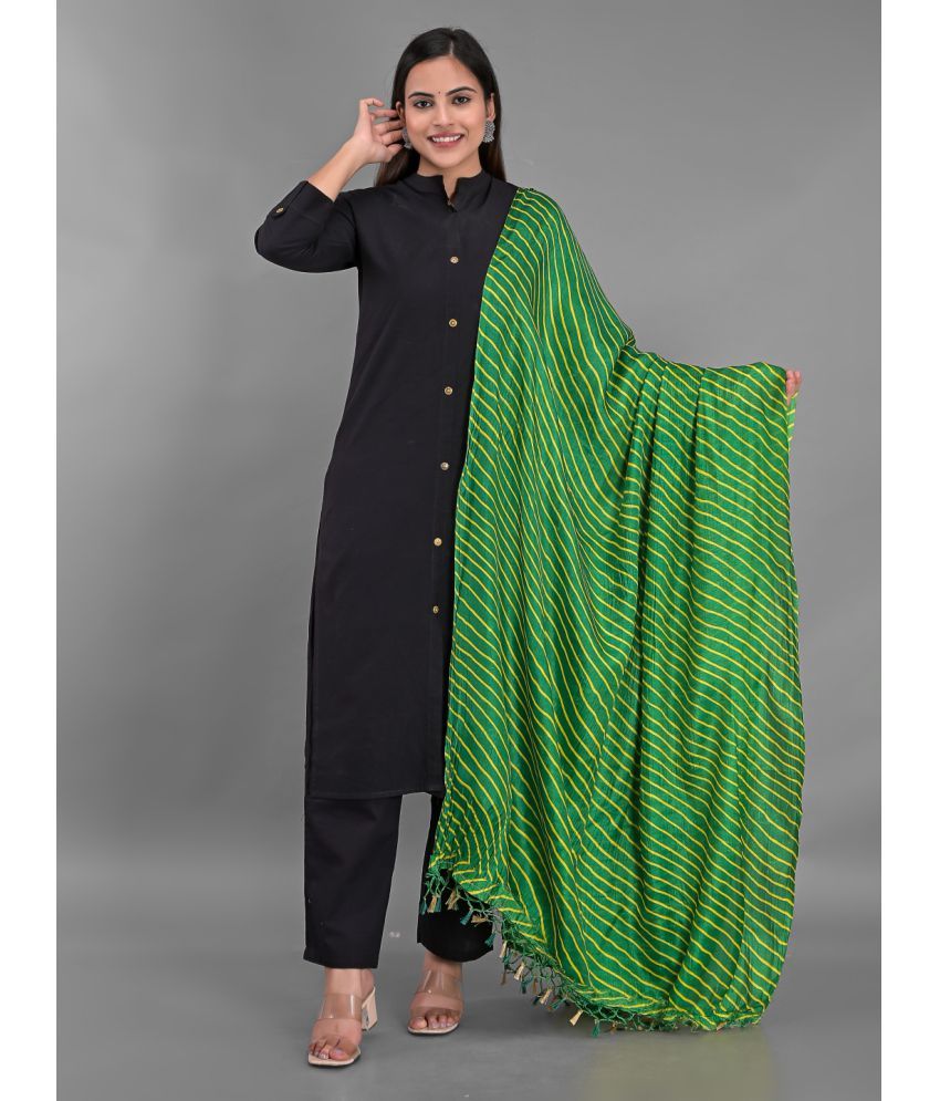     			Anjaneya Creations - Green Silk Women's Dupatta - ( Pack of 1 )