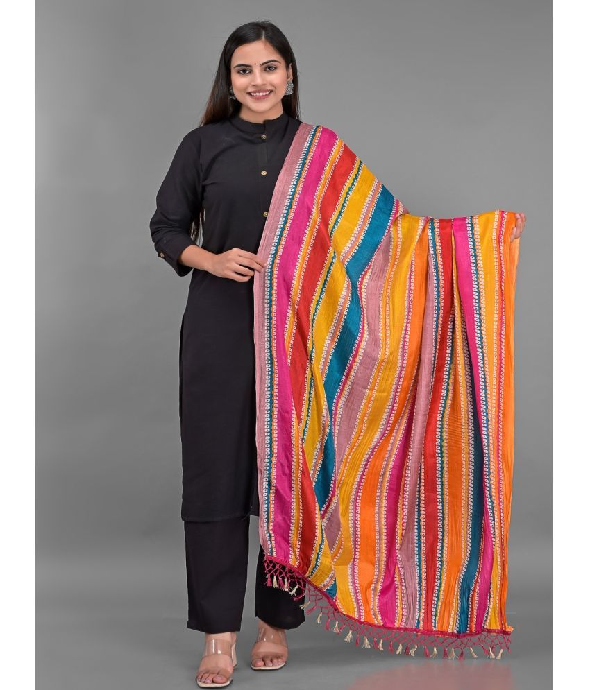     			Anjaneya Creations - Multicoloured Silk Women's Dupatta - ( Pack of 1 )