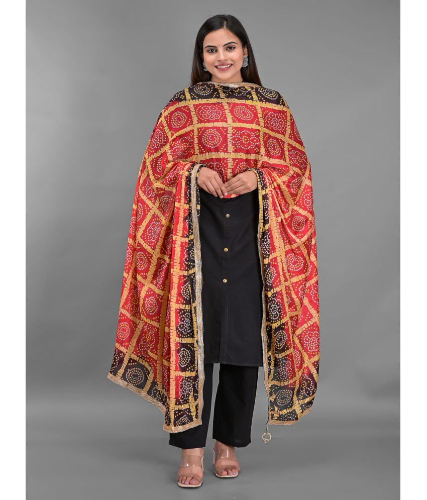     			Anjaneya Creations - Multicoloured Silk Women's Dupatta - ( Pack of 1 )